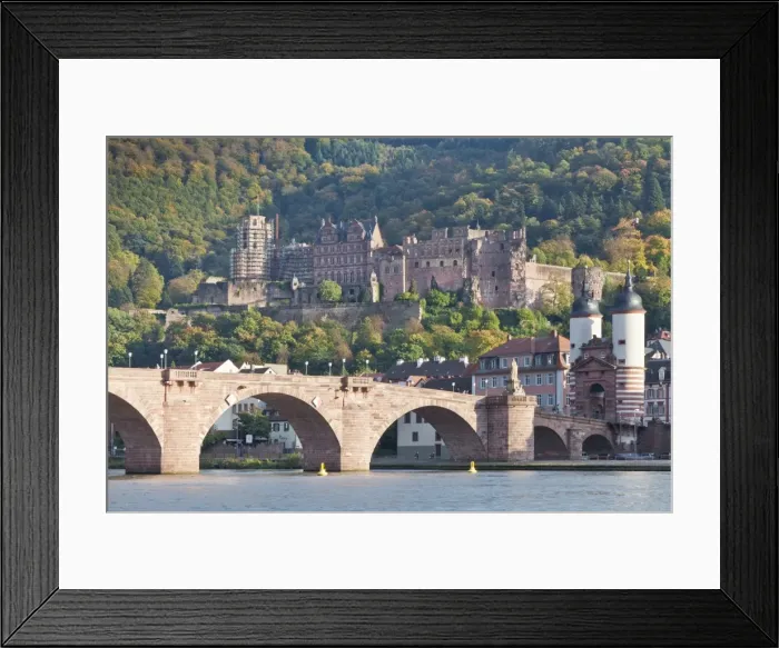 Framed Print : Neckar River with Karl Theodor Bridge, Stadttor gate and castle, Heidelberg, Baden Wurttemberg, Germany, Europe Framed Print : Neckar River with Karl Theodor Bridge, Stadttor gate and castle, Heidelberg, Baden Wurttemberg, Germany, Europe