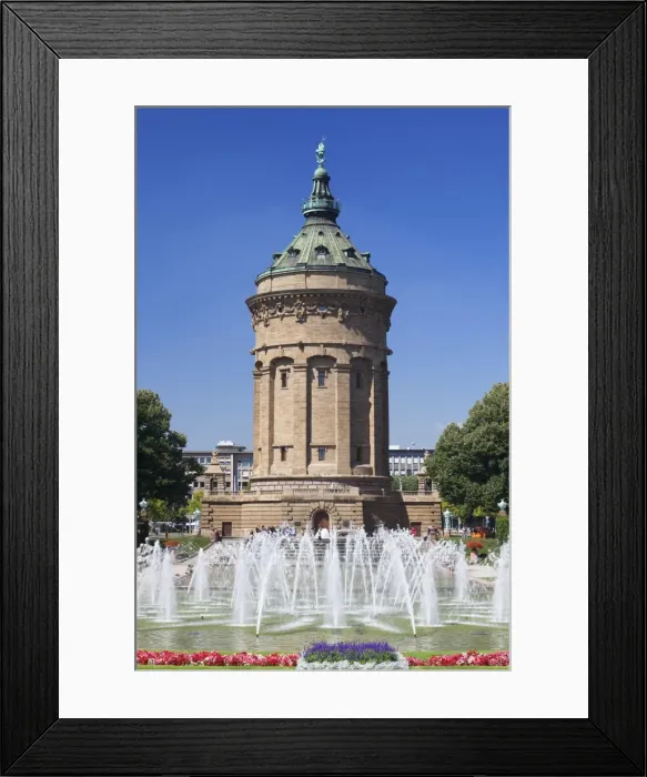 Framed Print : Wasserturm (Water Tower), Mannheim, Baden Wurttemberg, Germany, Europe Framed Print : Wasserturm (Water Tower), Mannheim, Baden Wurttemberg, Germany, Europe