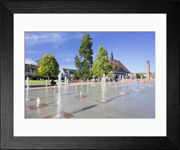 Framed Print : Fountains, market place, Freudenstadt, Black Forest, Baden Wurttemberg, Germany, Europe Framed Print : Fountains, market place, Freudenstadt, Black Forest, Baden Wurttemberg, Germany, Europe