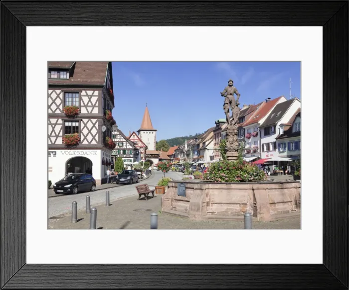 Framed Print : Rohrbrunnen fountain and Oberturm Tower, Gengenbach, Kinzigtal Valley, Black Forest, Baden Wurttemberg, Germany, Europe Framed Print : Rohrbrunnen fountain and Oberturm Tower, Gengenbach, Kinzigtal Valley, Black Forest, Baden Wurttemberg, Germany, Europe