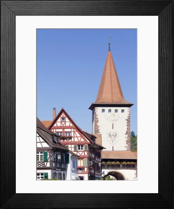 Framed Print : Oberturm Tower, Gengenbach, Kinzigtal Valley, Black Forest, Baden Wurttemberg, Germany, Europe Framed Print : Oberturm Tower, Gengenbach, Kinzigtal Valley, Black Forest, Baden Wurttemberg, Germany, Europe