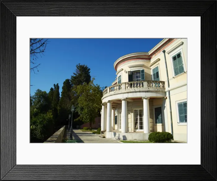 Framed Print : Achilleion Palace of Empress Elisabeth of Austria well known as Sissi, Corfu, Ionian Islands, Greek Islands, Greece, Europe Framed Print : Achilleion Palace of Empress Elisabeth of Austria well known as Sissi, Corfu, Ionian Islands, Greek Islands, Greece, Europe