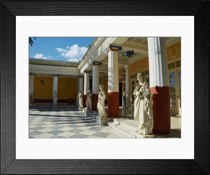 Framed Print : Achilleion Palace of Empress Elisabeth of Austria well known as Sissi, Corfu, Ionian Islands, Greek Islands, Greece, Europe Framed Print : Achilleion Palace of Empress Elisabeth of Austria well known as Sissi, Corfu, Ionian Islands, Greek Islands, Greece, Europe