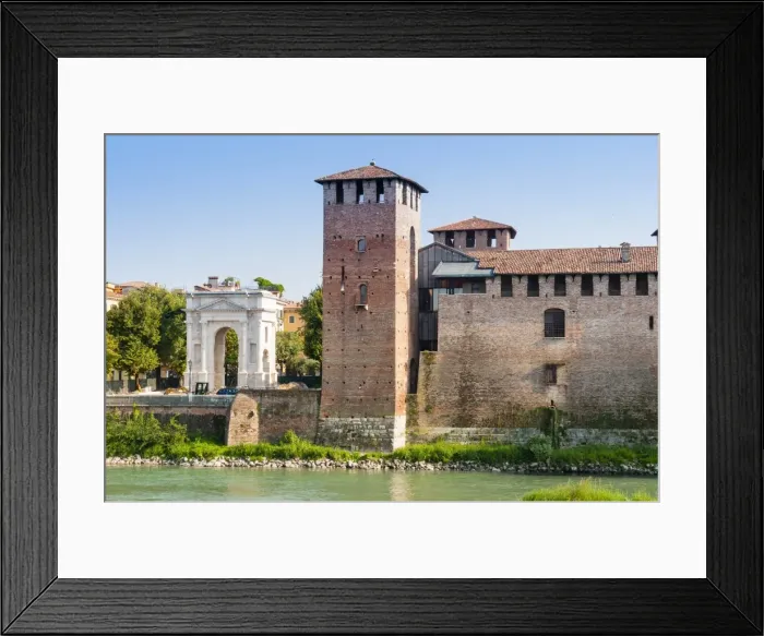 Framed Print : Castelvecchio fortress dating from 1355, River Adige, and Arco dei Gavi, Verona, UNESCO World Heritage Site, Veneto, Italy, Europe Framed Print : Castelvecchio fortress dating from 1355, River Adige, and Arco dei Gavi, Verona, UNESCO World Heritage Site, Veneto, Italy, Europe
