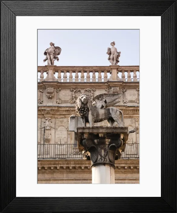 Framed Print : The Venetian lion of San Marco, Palazzo Maffei, Piazza delle Erbe, Verona, UNESCO World Heritage Site, Veneto, Italy, Europe Framed Print : The Venetian lion of San Marco, Palazzo Maffei, Piazza delle Erbe, Verona, UNESCO World Heritage Site, Veneto, Italy, Europe