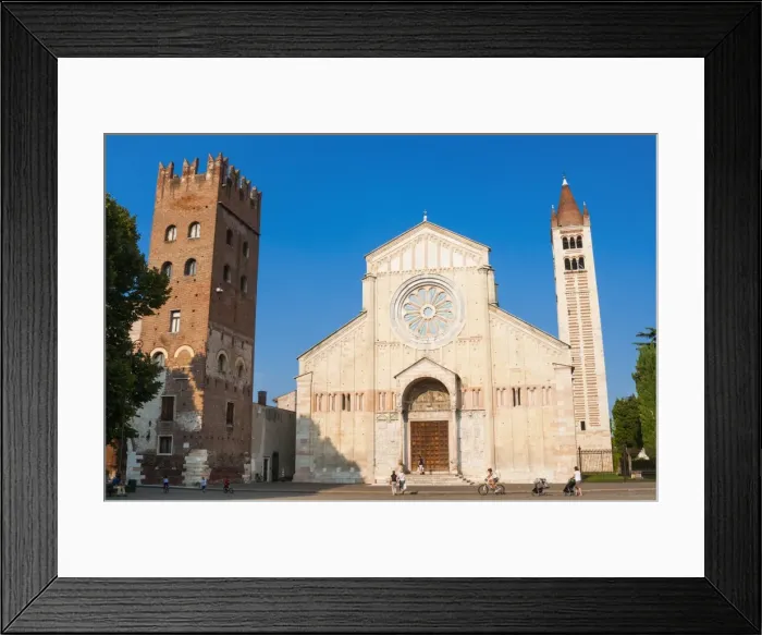 Framed Print : Tower of the Abbey, Church of San Zeno Maggiore, Verona, UNESCO World Heritage Site, Veneto, Italy, Europe Framed Print : Tower of the Abbey, Church of San Zeno Maggiore, Verona, UNESCO World Heritage Site, Veneto, Italy, Europe