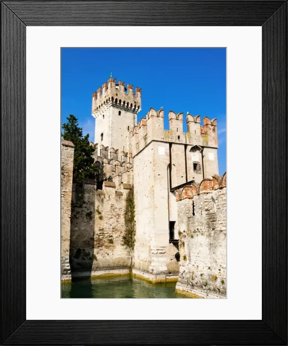 Framed Print : Ramparts of Scaliger Castle dating from the13th century, Sirmione, Lake Garda, Brescia province, Lombardy, Italy, Europe Framed Print : Ramparts of Scaliger Castle dating from the13th century, Sirmione, Lake Garda, Brescia province, Lombardy, Italy, Europe