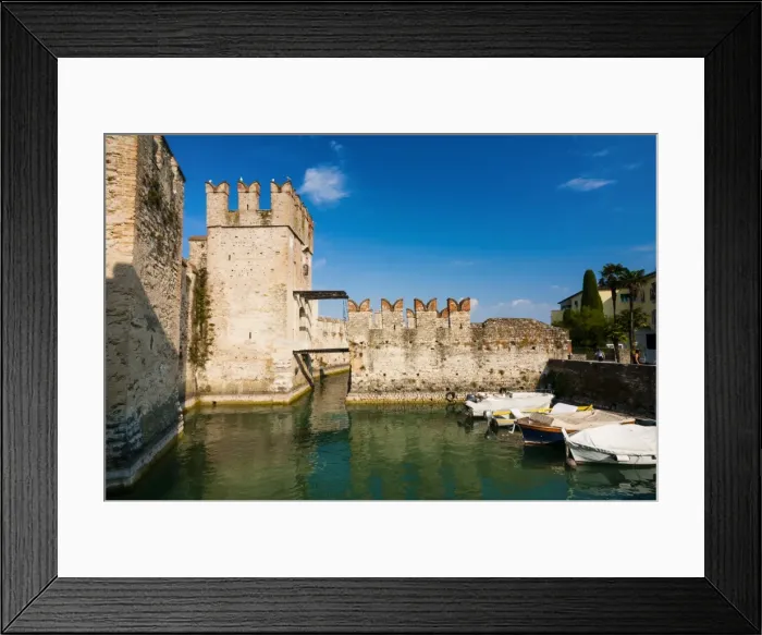 Framed Print : Ramparts of Scaliger Castle dating from the13th century, Sirmione, Lake Garda, Brescia province, Lombardy, Italy, Europe Framed Print : Ramparts of Scaliger Castle dating from the13th century, Sirmione, Lake Garda, Brescia province, Lombardy, Italy, Europe