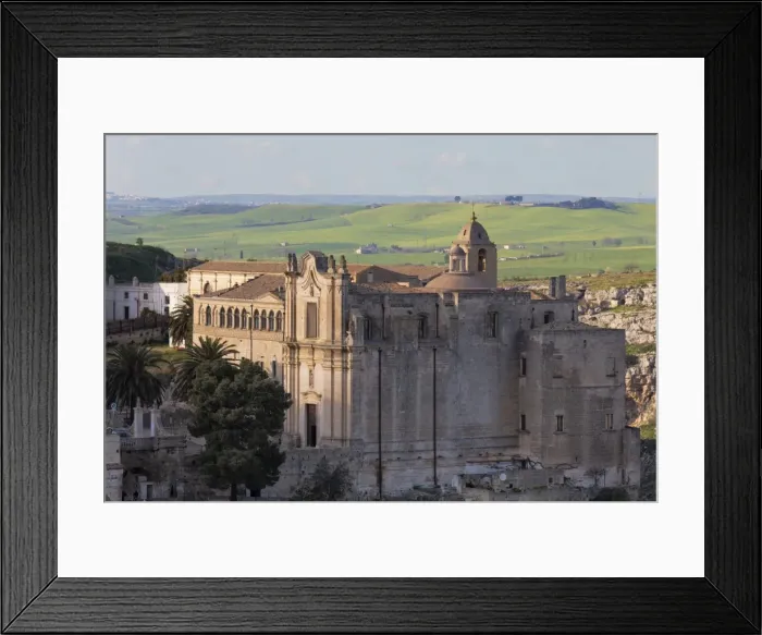 Framed Print : Sant Agostino Convent in the Sassi area of Matera, Basilicata, Italy, Europe Framed Print : Sant Agostino Convent in the Sassi area of Matera, Basilicata, Italy, Europe