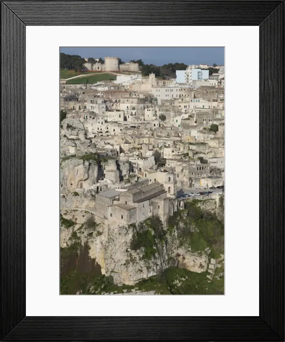 Framed Print : View of Chiesa di San Pietro Caveoso in the Sassi area of Matera and the ravine, Basilicata, Italy, Europe Framed Print : View of Chiesa di San Pietro Caveoso in the Sassi area of Matera and the ravine, Basilicata, Italy, Europe