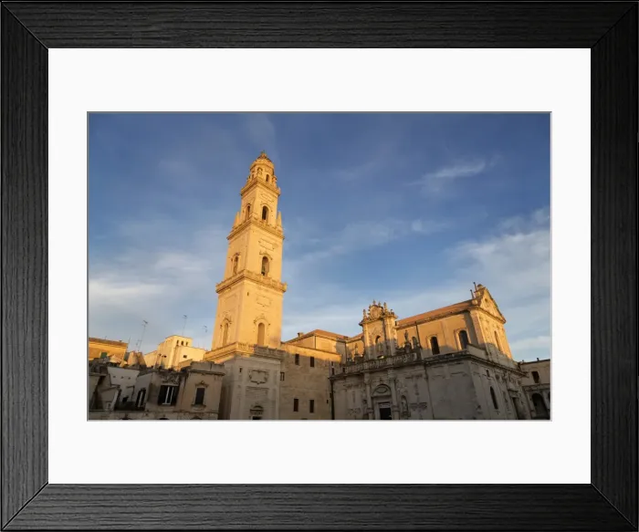 Framed Print : Campanile and Cattedrale di Santa Maria Assunta in the baroque city of Lecce, Puglia, Italy, Europe Framed Print : Campanile and Cattedrale di Santa Maria Assunta in the baroque city of Lecce, Puglia, Italy, Europe