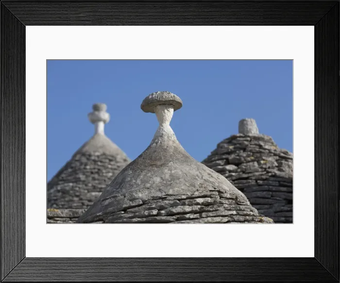 Framed Print : Roofs of traditional trullos (trulli) in Alberobello, UNESCO World Heritage Site, Puglia, Italy, Europe Framed Print : Roofs of traditional trullos (trulli) in Alberobello, UNESCO World Heritage Site, Puglia, Italy, Europe