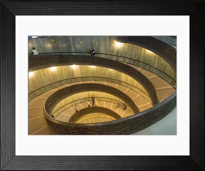 Framed Print : Spiral stairs of the Vatican Museums, designed by Giuseppe Momo in 1932, Rome, Lazio, Italy, Europe Framed Print : Spiral stairs of the Vatican Museums, designed by Giuseppe Momo in 1932, Rome, Lazio, Italy, Europe
