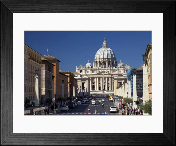 Framed Print : Via della Conciliazione and St. Peters Basilica, Vatican, Rome, Lazio, Italy, Europe Framed Print : Via della Conciliazione and St. Peters Basilica, Vatican, Rome, Lazio, Italy, Europe