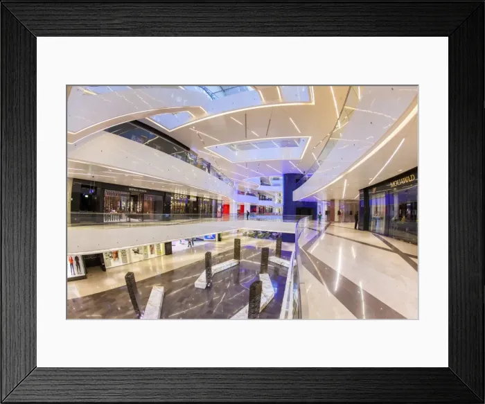 Framed Print : Al Hamra Tower, completed in 2011 includes a luxury business and shopping center, Kuwait City, Kuwait, Middle East