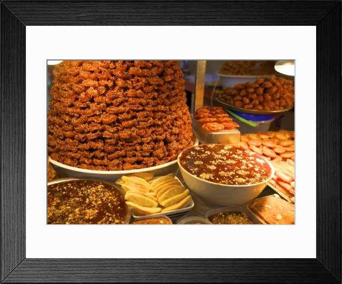 Framed Print : Moroccan pastries, Fez, Morocco, North Africa, Africa Framed Print : Moroccan pastries, Fez, Morocco, North Africa, Africa