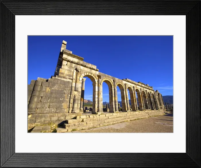Framed Print : Excavated Roman City, Volubilis, Morocco, North Africa Framed Print : Excavated Roman City, Volubilis, Morocco, North Africa