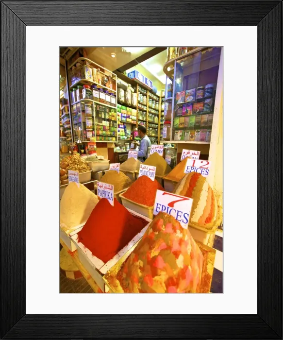 Framed Print : Spice stall, Medina, Meknes, Morocco, North Africa, Africa Framed Print : Spice stall, Medina, Meknes, Morocco, North Africa, Africa