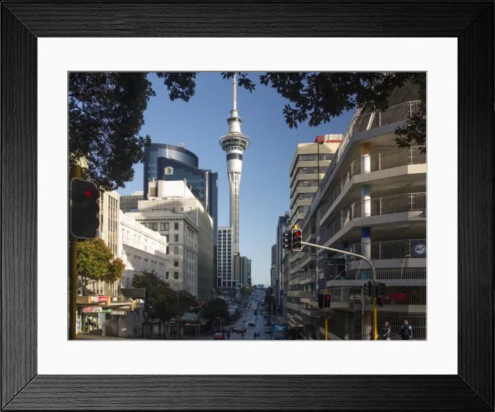 Framed Print : Sky Tower from Victoria Street East, Auckland, North Island, New Zealand, Pacific Framed Print : Sky Tower from Victoria Street East, Auckland, North Island, New Zealand, Pacific
