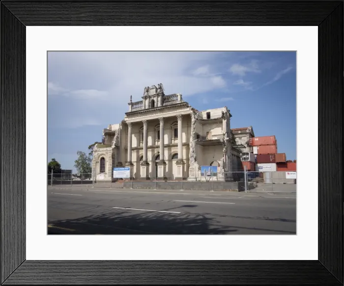 Framed Print : Catholic Basilica, Cathedral of the Blessed Sacrament, ruined by earthquakes, Christchurch, Canterbury, South Island, New Zealand, Pacific Framed Print : Catholic Basilica, Cathedral of the Blessed Sacrament, ruined by earthquakes, Christchurch, Canterbury, South Island, New Zealand, Pacific