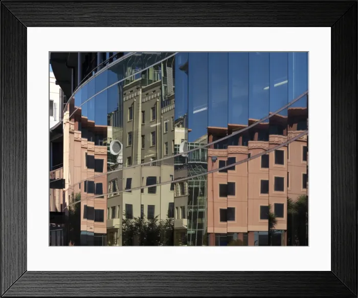 Framed Print : City council buildings in Civic Square reflecting in glass wall of public library, Wellington, North Island, New Zealand, Pacific Framed Print : City council buildings in Civic Square reflecting in glass wall of public library, Wellington, North Island, New Zealand, Pacific