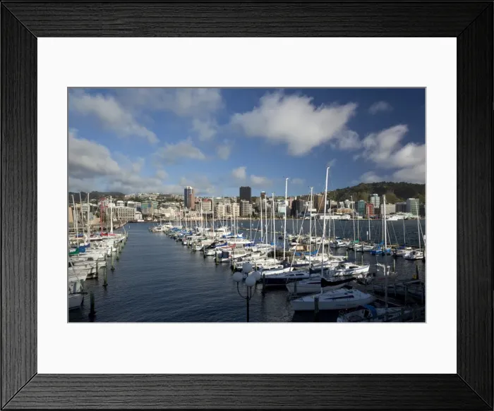 Framed Print : City centre and waterfront from Chaffers Marina, Wellington, North Island, New Zealand, Pacific Framed Print : City centre and waterfront from Chaffers Marina, Wellington, North Island, New Zealand, Pacific