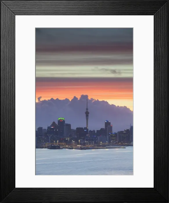 Framed Print : View of Auckland at sunset, Auckland, North Island, New Zealand, Pacific Framed Print : View of Auckland at sunset, Auckland, North Island, New Zealand, Pacific