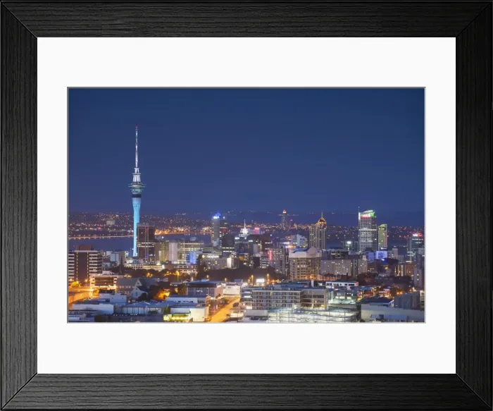 Framed Print : View of Auckland at dusk, Auckland, North Island, New Zealand, Pacific Framed Print : View of Auckland at dusk, Auckland, North Island, New Zealand, Pacific