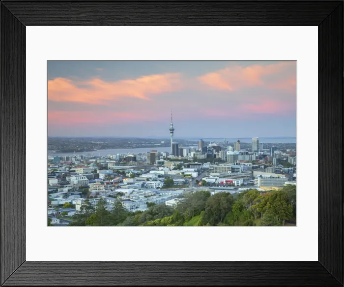 Framed Print : View of Auckland from Mount Eden at sunset, Auckland, North Island, New Zealand, Pacific Framed Print : View of Auckland from Mount Eden at sunset, Auckland, North Island, New Zealand, Pacific
