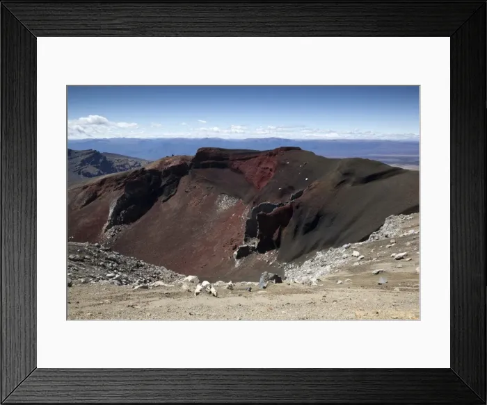 Framed Print : Red Crater along the Tongariro Alpine Crossing, Tongariro National Park, UNESCO World Heritage Site, North Island, New Zealand, Pacific