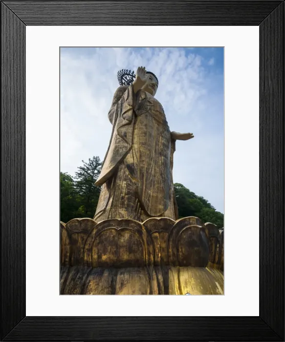 Framed Print : Golden Maitreya Statue, Beopjusa Temple Complex, South Korea, Asia Framed Print : Golden Maitreya Statue, Beopjusa Temple Complex, South Korea, Asia