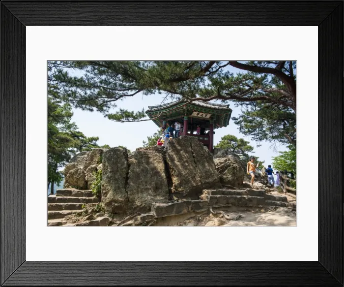 Framed Print : Goransa temple in the Buso Mountain Fortress in the Busosan Park, Buyeo, South Korea, Asia Framed Print : Goransa temple in the Buso Mountain Fortress in the Busosan Park, Buyeo, South Korea, Asia