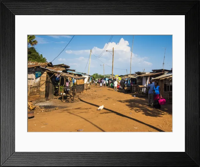 Framed Print : Dusty village on the Nile near Jinja, Uganda, East Africa, Africa Framed Print : Dusty village on the Nile near Jinja, Uganda, East Africa, Africa