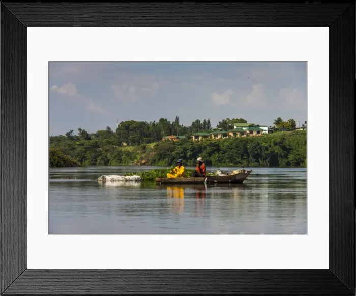 Framed Print : Local fisherman in a dugout canoe in Jinja, Uganda, East Africa, Africa Framed Print : Local fisherman in a dugout canoe in Jinja, Uganda, East Africa, Africa