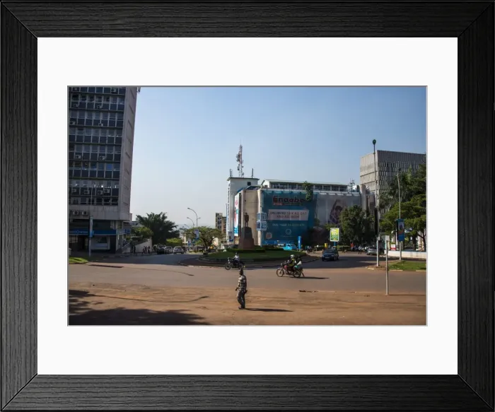 Framed Print : Central business district of Kampala, Uganda, East Africa, Africa