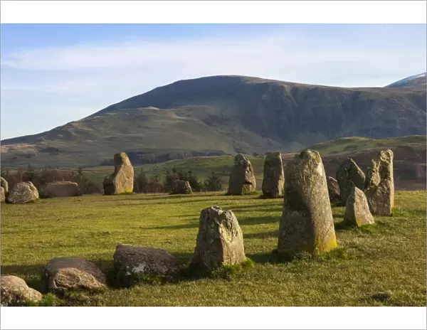 Castlerigg Stone Circle, a 40 stone circle from 3200 BC, Keswick, Lake District National Park, Cumbria, England, United Kingdom, Europe