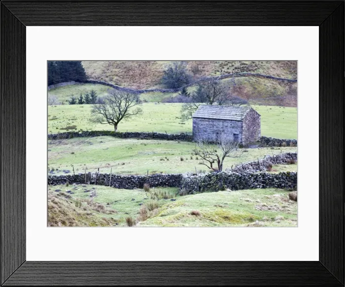 Framed Print : Field barn and dry stone walls in Garsdale, Yorkshire Dales, Cumbria, England, United Kingdom, Europe Framed Print : Field barn and dry stone walls in Garsdale, Yorkshire Dales, Cumbria, England, United Kingdom, Europe