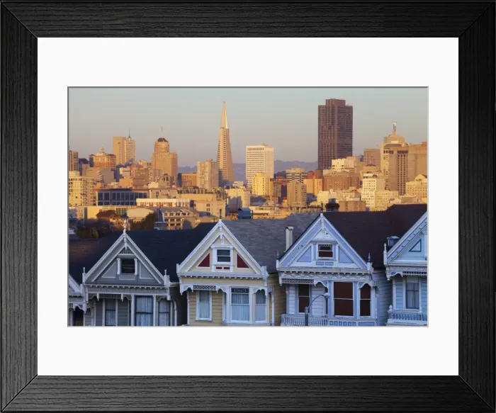 Framed Print : Victorian houses (Painted Ladies) and Financial District, Alamo Square, San Francisco, California, United States of America, North America Framed Print : Victorian houses (Painted Ladies) and Financial District, Alamo Square, San Francisco, California, United States of America, North America