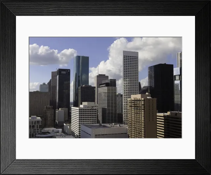 Framed Print : Downtown city skyline, Houston, Texas, United States of America, North America Framed Print : Downtown city skyline, Houston, Texas, United States of America, North America