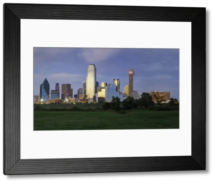 Framed Print : Dallas cty skyline and the Reunion Tower, Texas, United States of America, North America Framed Print : Dallas cty skyline and the Reunion Tower, Texas, United States of America, North America
