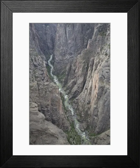 Framed Print : Gunnison River deep in the canyon from Kneeling Camel View Point, Black Canyon of the Gunnison National Park, Colorado, United States of America, North America Framed Print : Gunnison River deep in the canyon from Kneeling Camel View Point, Black Canyon of the Gunnison National Park, Colorado, United States of America, North America
