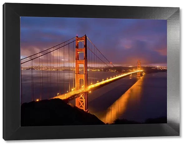 Golden Gate Bridge at dawn, San Francisco, California, United States of America, North America