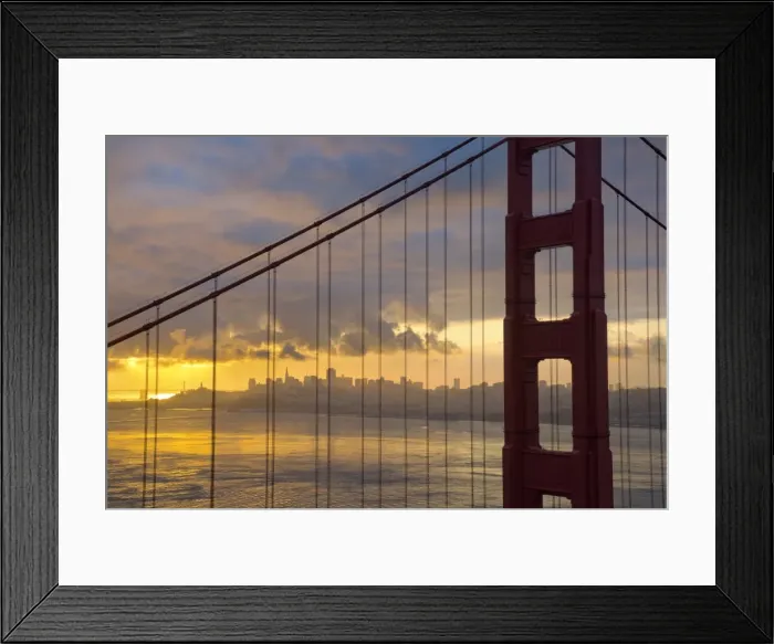 Framed Print : Golden Gate Bridge at sunrise, San Francisco, California, United States of America, North America Framed Print : Golden Gate Bridge at sunrise, San Francisco, California, United States of America, North America