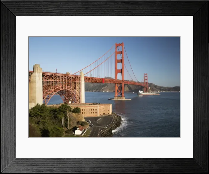 Framed Print : Golden Gate Bridge and Fort Point, San Francisco, California, United States of America, North America Framed Print : Golden Gate Bridge and Fort Point, San Francisco, California, United States of America, North America