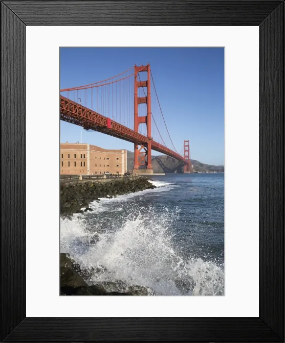 Framed Print : Golden Gate Bridge and Fort Point, San Francisco, California, United States of America, North America Framed Print : Golden Gate Bridge and Fort Point, San Francisco, California, United States of America, North America