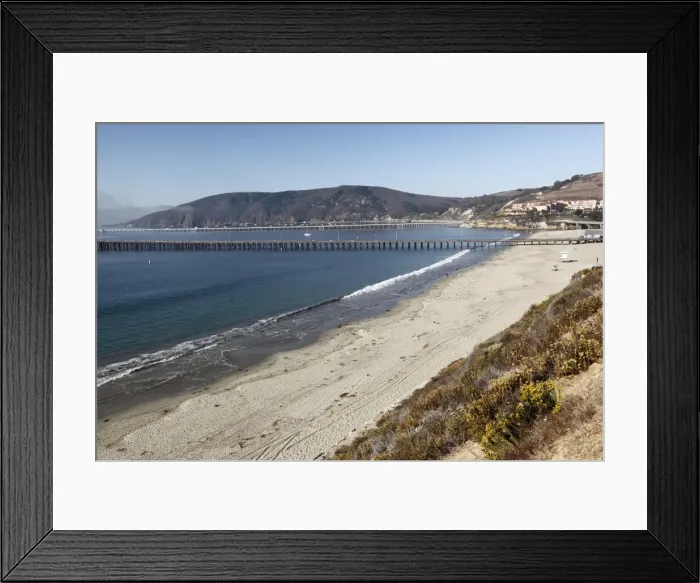 Framed Print : View over beach, Avila Beach, San Luis Obispo County, California, United States of America, North America Framed Print : View over beach, Avila Beach, San Luis Obispo County, California, United States of America, North America