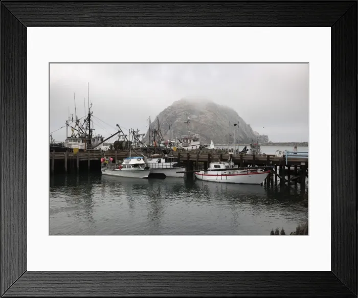 Framed Print : Morro Rock in fog, Morro Bay, San Luis Obispo County, California, United States of America, North America Framed Print : Morro Rock in fog, Morro Bay, San Luis Obispo County, California, United States of America, North America