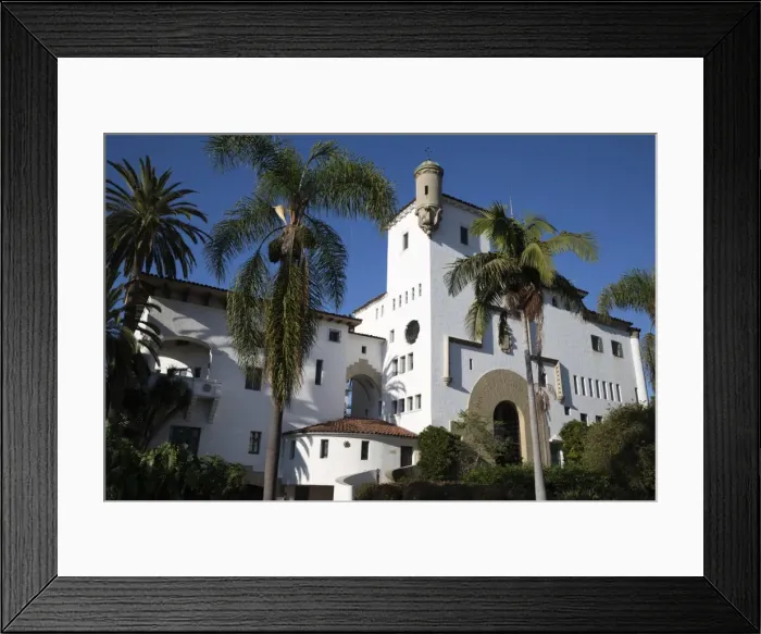 Framed Print : County Court House, Santa Barbara, Santa Barbara County, California, United States of America, North America Framed Print : County Court House, Santa Barbara, Santa Barbara County, California, United States of America, North America