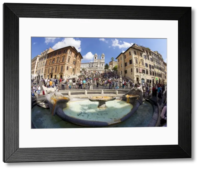Framed Print : Barcaccia fountain, Spanish Steps and Piazza di Spagna, Rome, Lazio, Italy, Europe Framed Print : Barcaccia fountain, Spanish Steps and Piazza di Spagna, Rome, Lazio, Italy, Europe