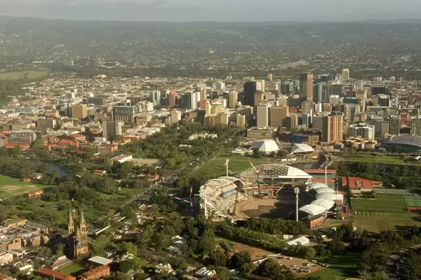 Air view of downtown Adelaide, South Australia, Australia, Pacific